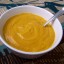romige rauwe wortel-avocado soep, vegetarisch, veganistisch, zonder melk