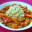 Pompoencurry met prei en kikkererwten, vegetarisch, veganistisch