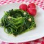 Radijsgroen met knoflook, veganistisch