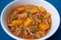 Ogenbonen stoofpot met groente en rijst, vegetarisch, veganistisch, plantaardig, recept