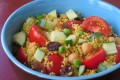 Couscous salade met munt en tomaatjes, vegan