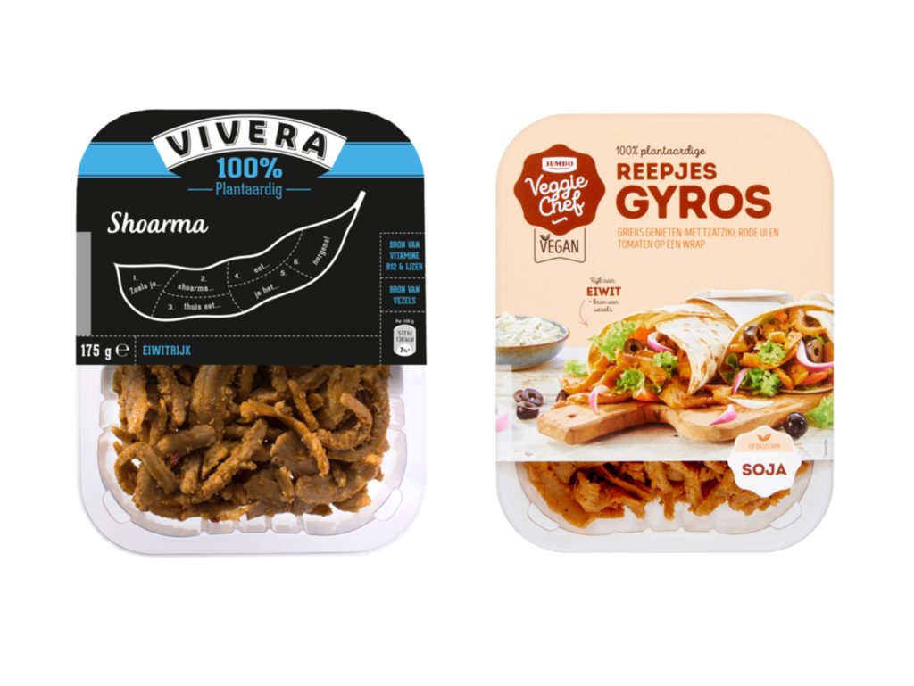 Vleesvervangers kipstukjes shoarma gyros vegan