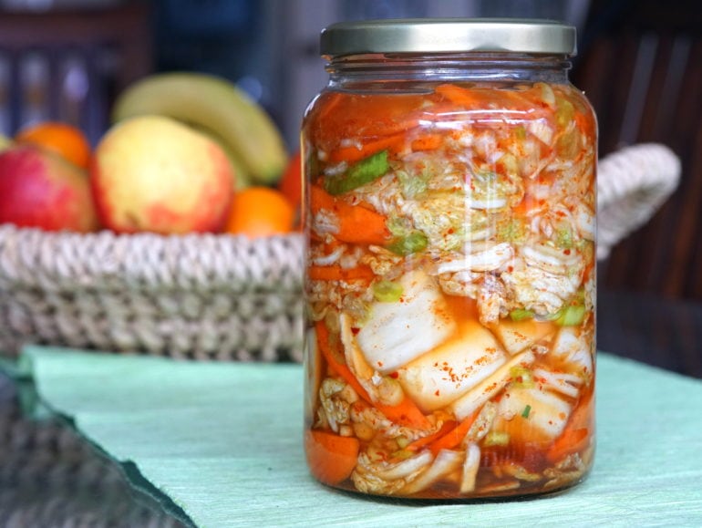 zelfgemaakte kimchi recept, vegan